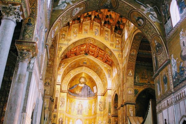 pantocrator Monreale cathedral mosaics